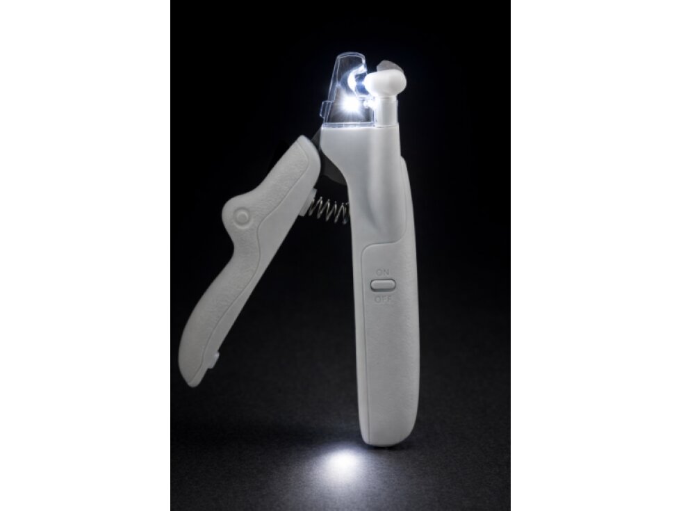 Nail clippers with LED light, 15 cm, stainless steel/plastic