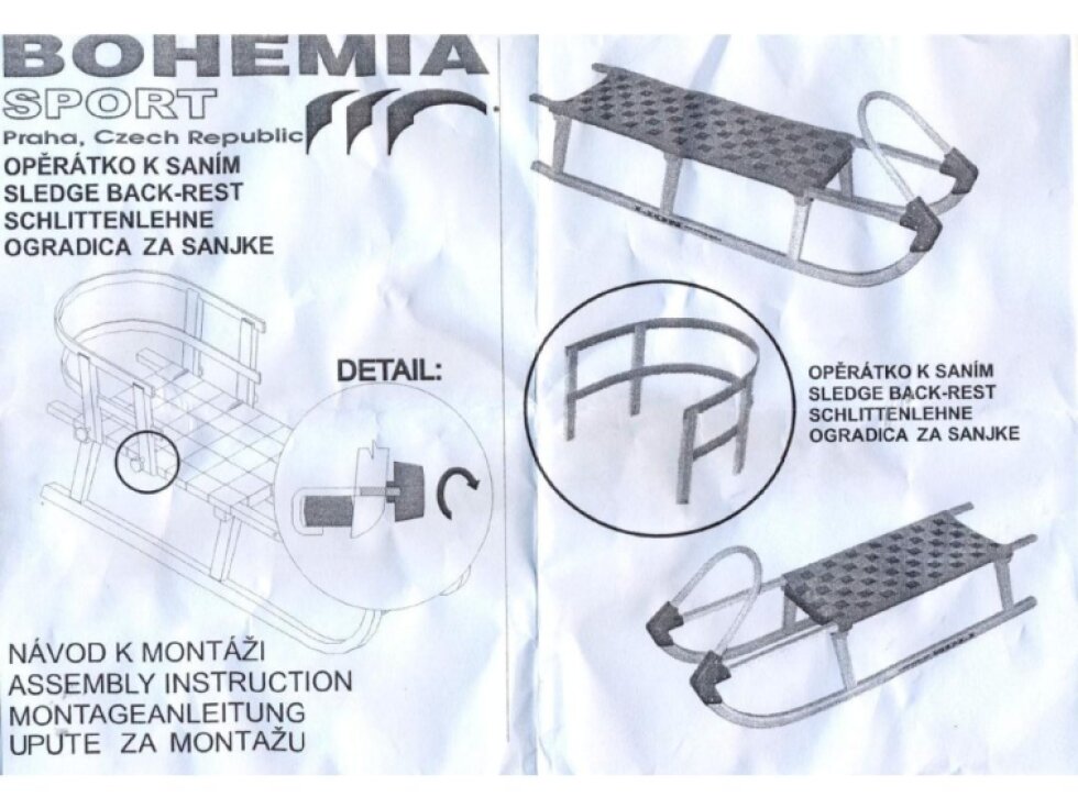 Ohrádka pásková SULOV na dřevěné saně