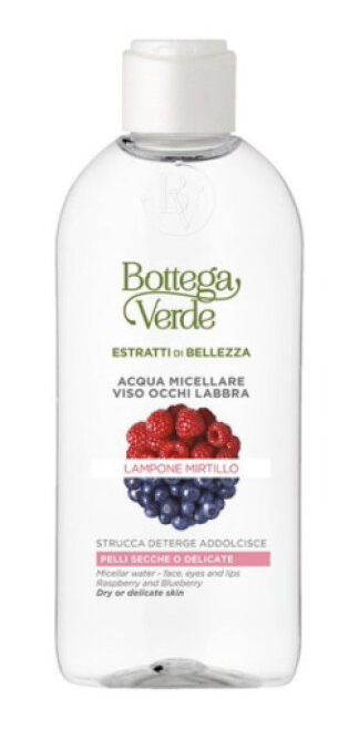 Bottega Verde BEAUTY EXTRACTS - Raspberry and Blueberry - Micellar water for face, eyes and lips