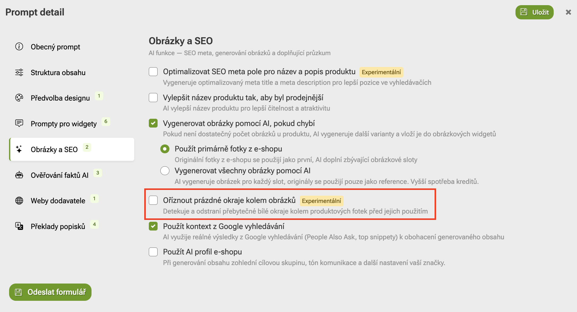 Jak automaticky oříznout produktové fotky v Pobo