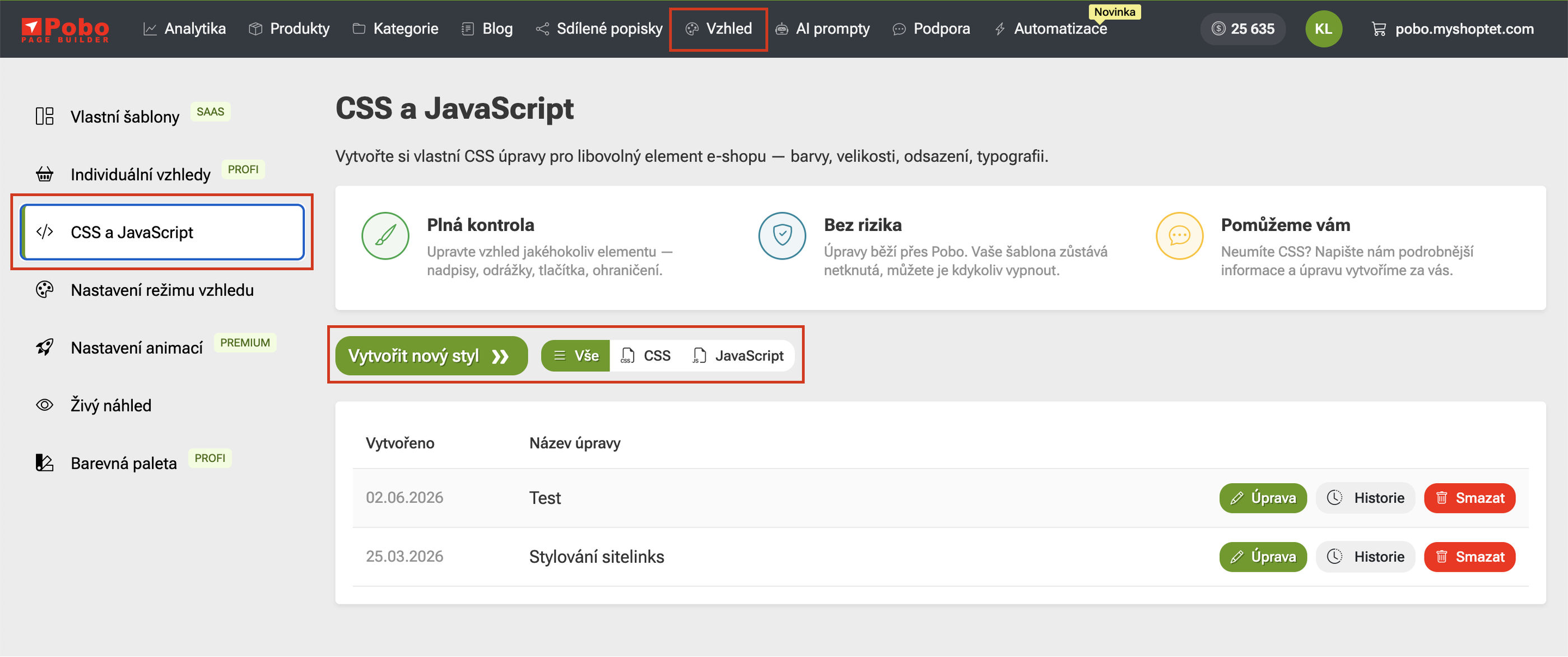 Červnové novinky v Pobo Page Builder
