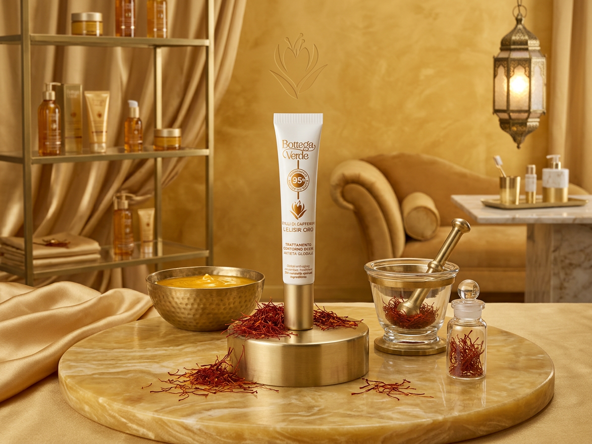Bottega Verde SAFFRANFÄDEN – Goldenes Elixier – ganzheitliche Anti-Aging-Pflege für die Augenpartie