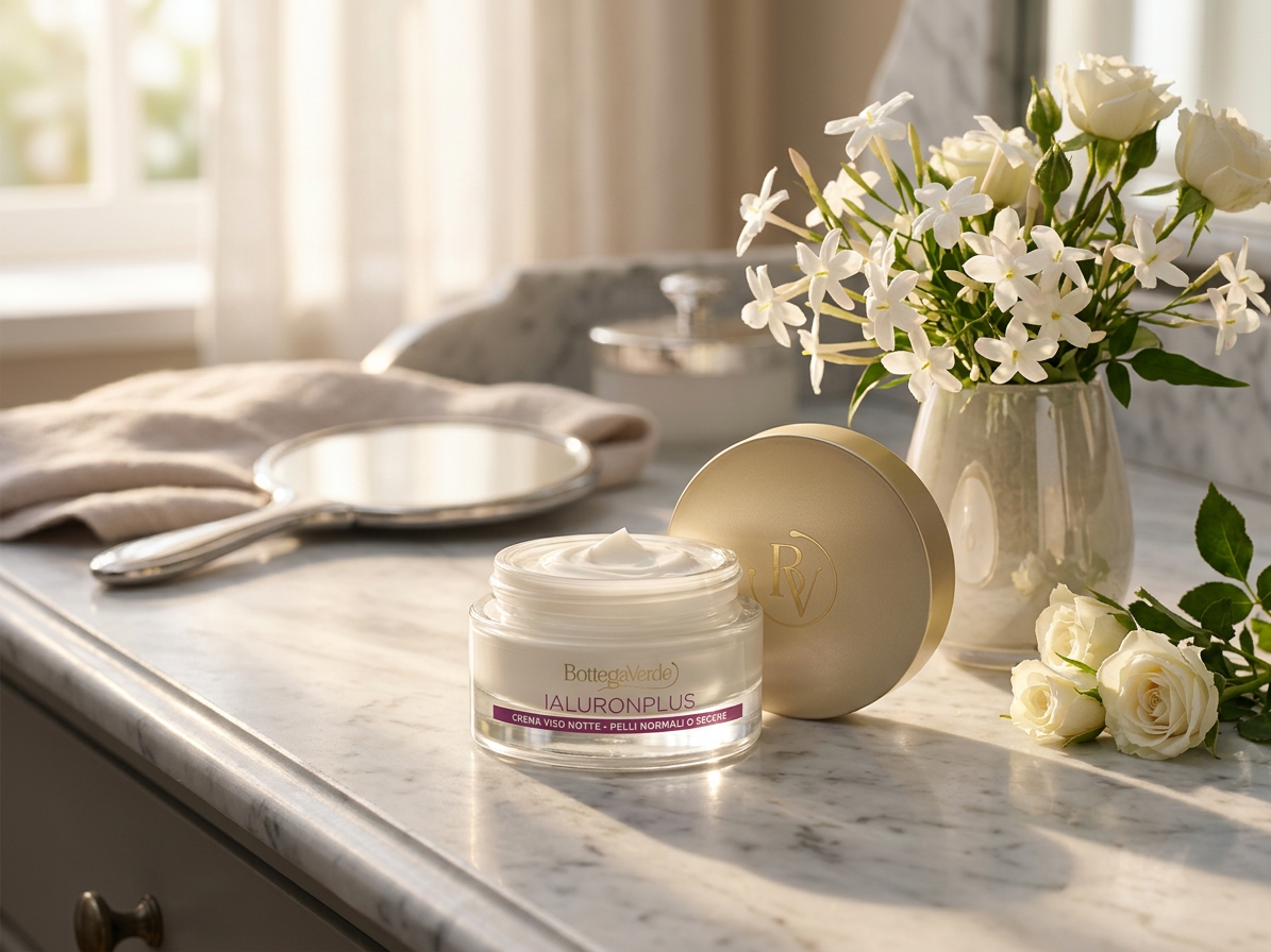 Bottega Verde HYALURON PLUS - Nachtcreme - gegen Falten, besonders nährend