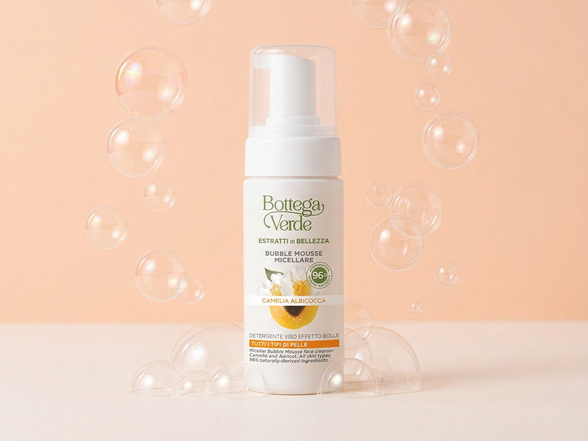 Bottega Verde BEAUTY-EXTRAKTE – Aprikose und Kamelie – Mizellen-Schaum mit Bläschen