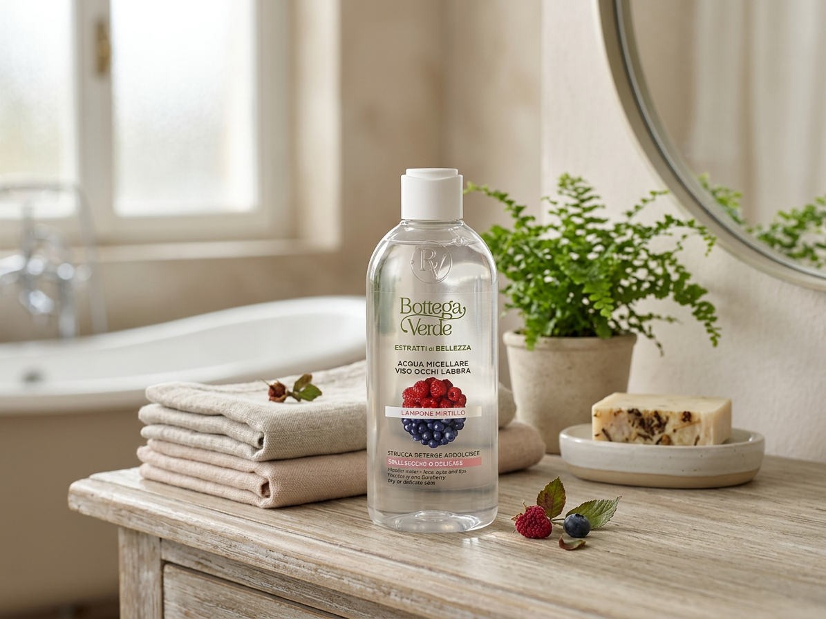 Bottega Verde BEAUTY EXTRACTS - Raspberry and Blueberry - Micellar water for face, eyes and lips