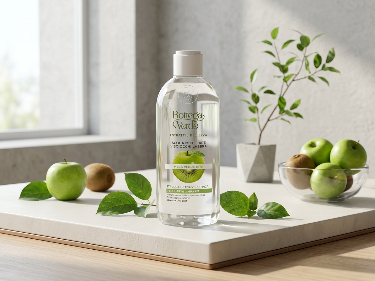Bottega Verde BEAUTY-EXTRAKTE – Grüner Apfel und Kiwi – Mizellenwasser für Gesicht, Augen und Lippen