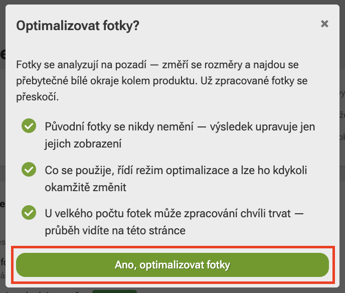Jak automaticky oříznout produktové fotky v Pobo