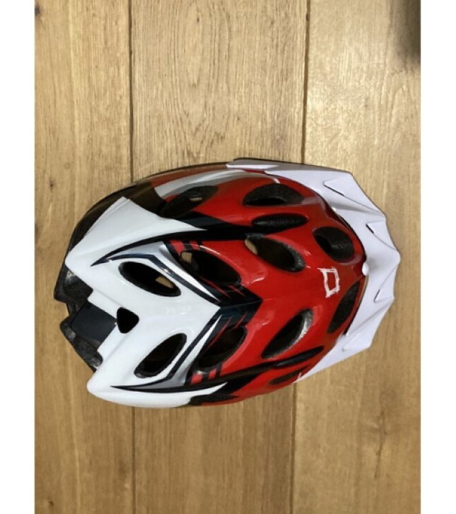 přilba Catlike Diablo stříbrno-červeno-črná 50-55 cm MEGA VÝPRODEJ