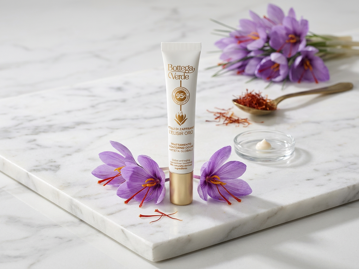 Bottega Verde SAFFRANFÄDEN – Goldenes Elixier – ganzheitliche Anti-Aging-Pflege für die Augenpartie