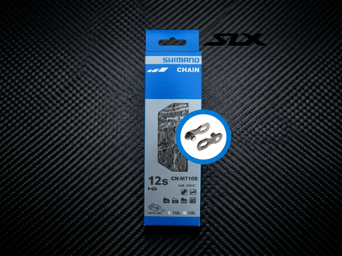 Shimano řetěz SLX CN-M7100, 12 rychlostní, 138čl, rychlospojka