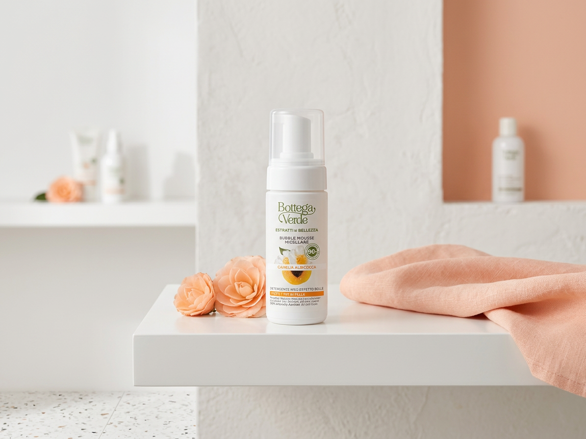 Bottega Verde BEAUTY-EXTRAKTE – Aprikose und Kamelie – Mizellen-Schaum mit Bläschen