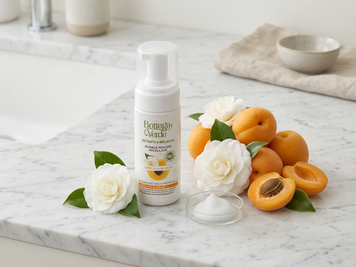Bottega Verde BEAUTY-EXTRAKTE – Aprikose und Kamelie – Mizellen-Schaum mit Bläschen