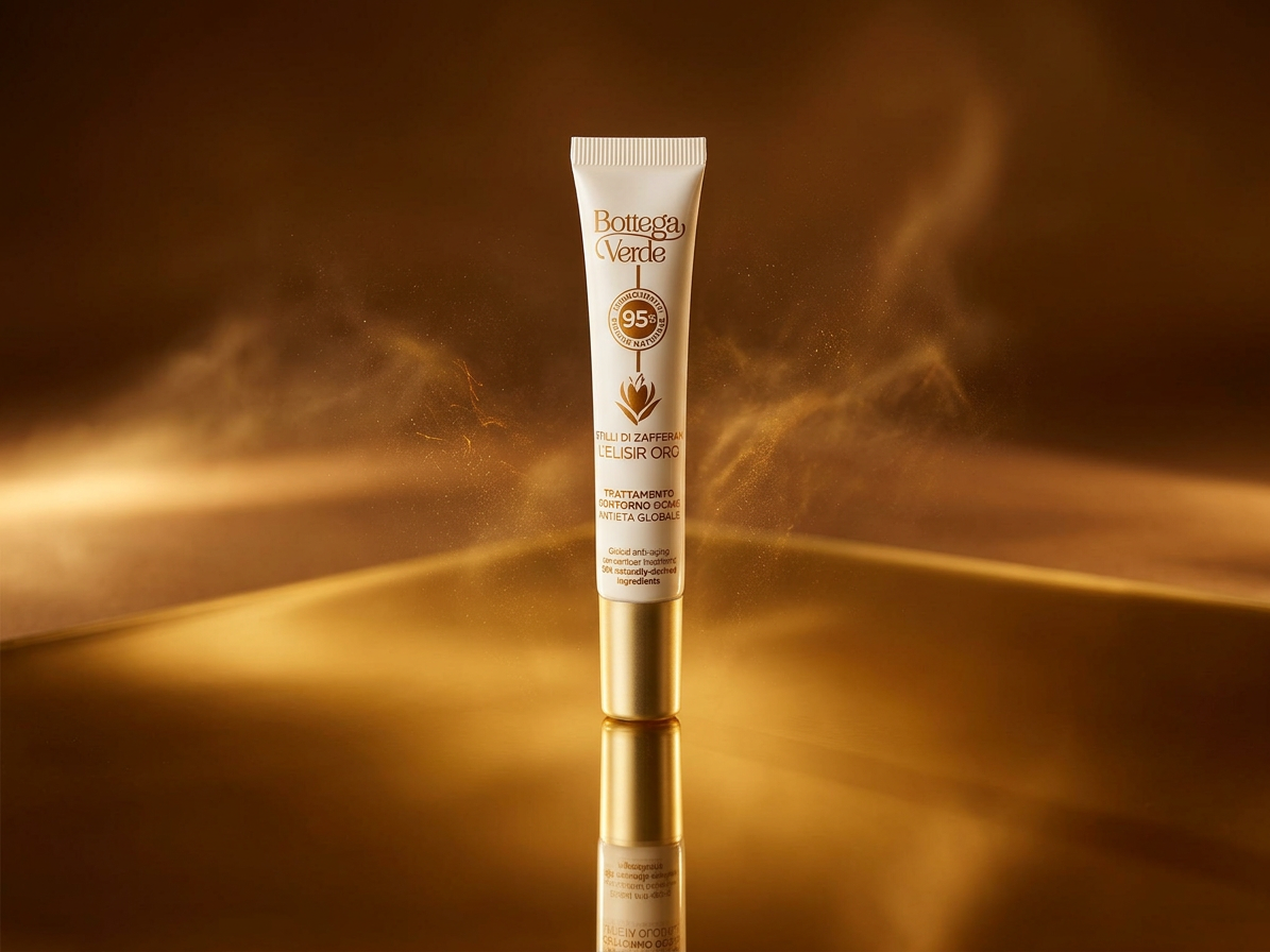 Bottega Verde SAFFRANFÄDEN – Goldenes Elixier – ganzheitliche Anti-Aging-Pflege für die Augenpartie