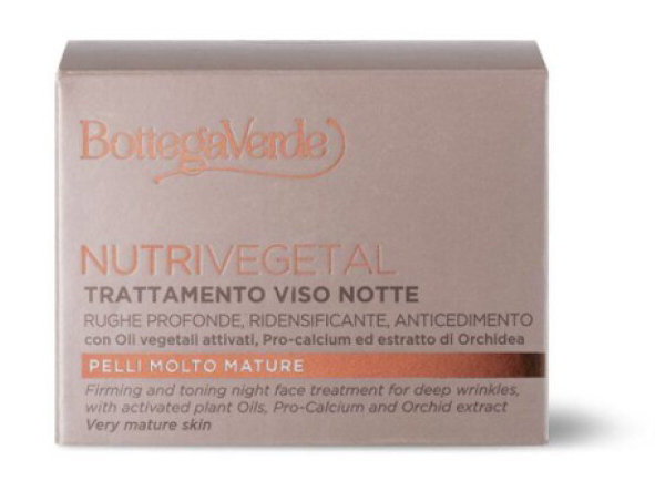 Bottega Verde NUTRIVEGETAL - Noční krém na obličej - na hluboké vrásky, zpevňující, proti stárnutí