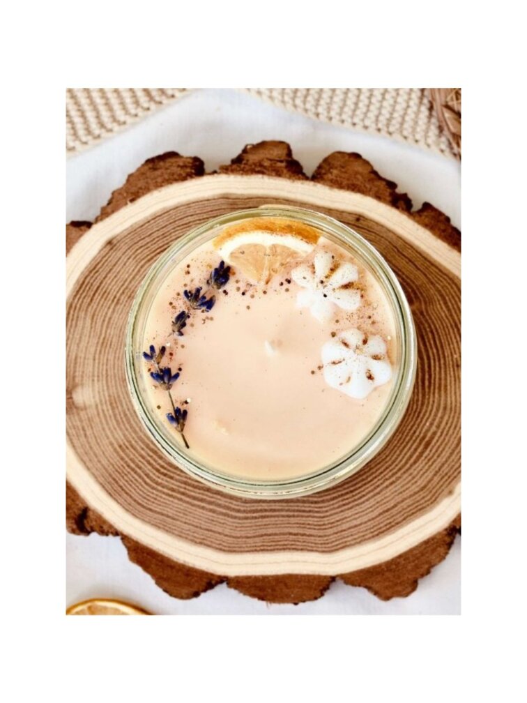 Sójová svíčka Citrónový Koláč & Sněhová Pusinka | DesignbyLucy