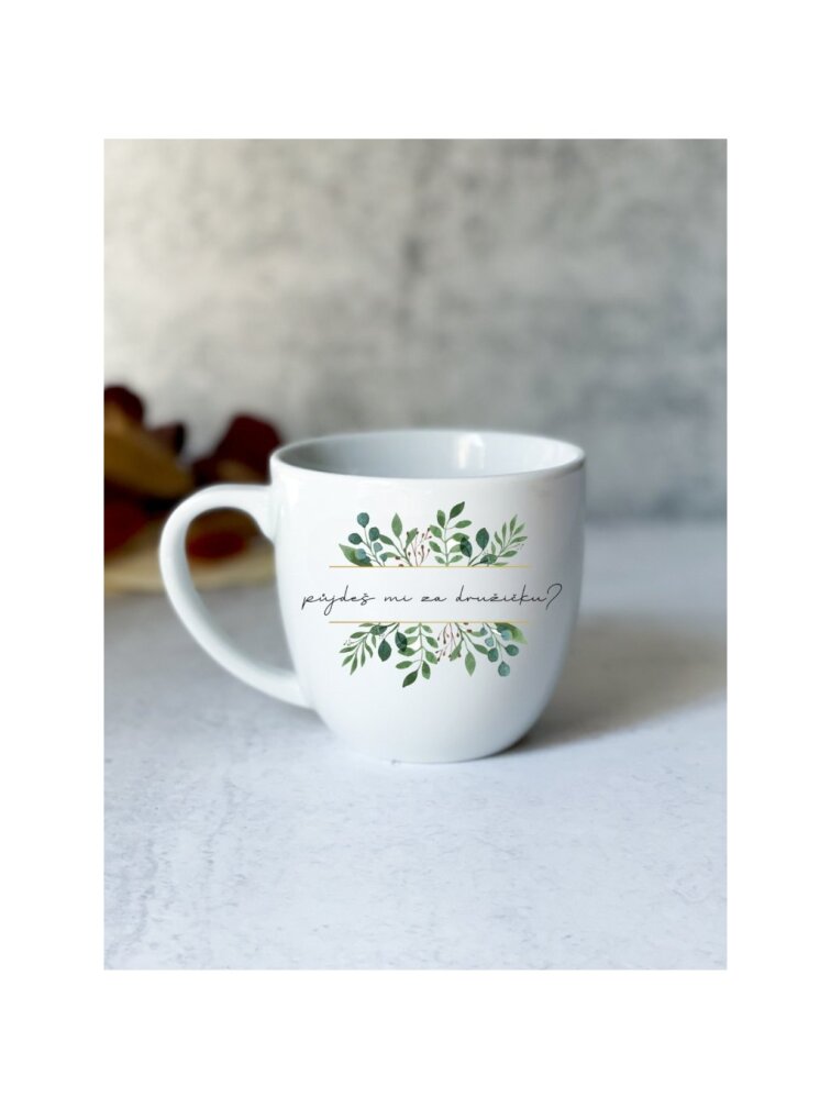 Porcelánový hrnek "Půjdeš mi za družičku?" | Dárkovec