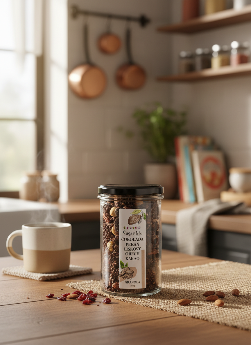 Sugar Life Čokoládová Granola s Belgickou Čokoládou a Ořechy