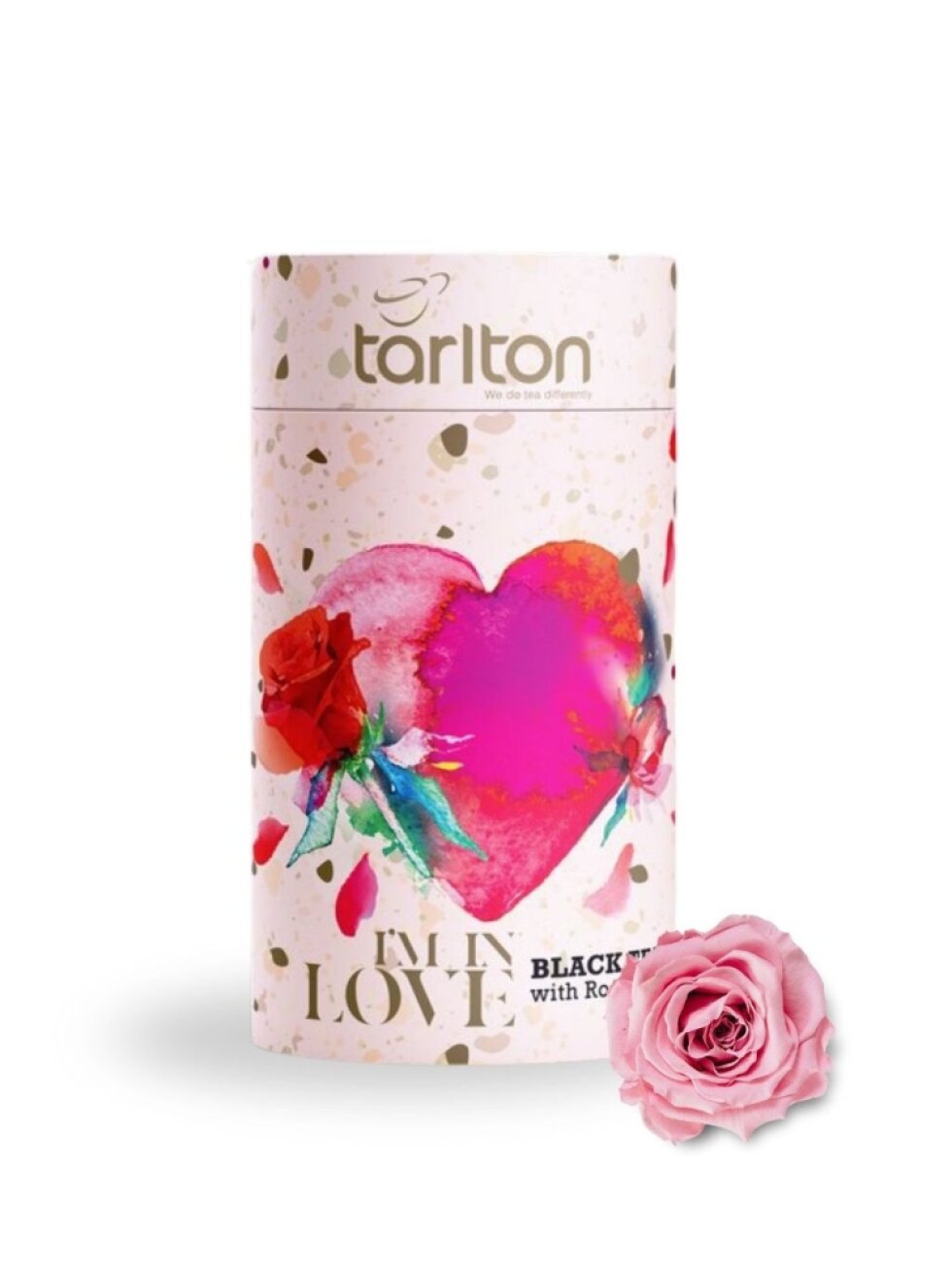 TARLTON Black Love Rose Petals Černý čaj s růžemi 100g