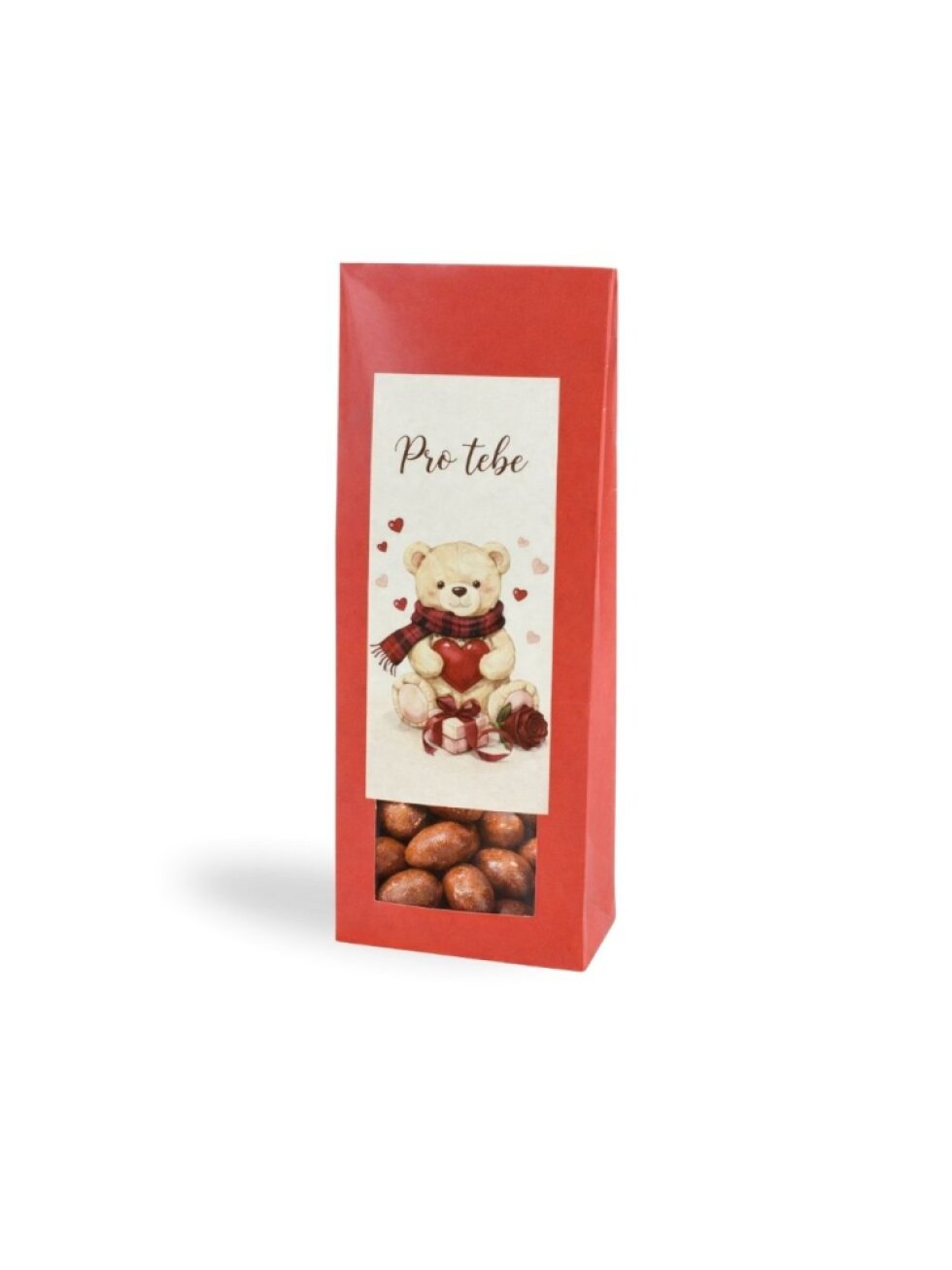 Mandle v čokoládě se skořicí - Dárková krabička Medvídek 80g