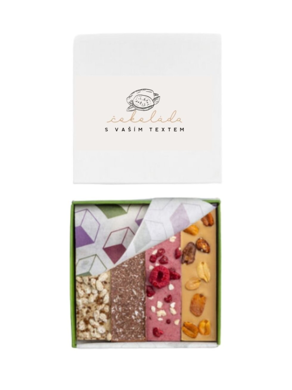 Luxusní Řemeslný Nugát Mix s Personalizovanou Etiketou