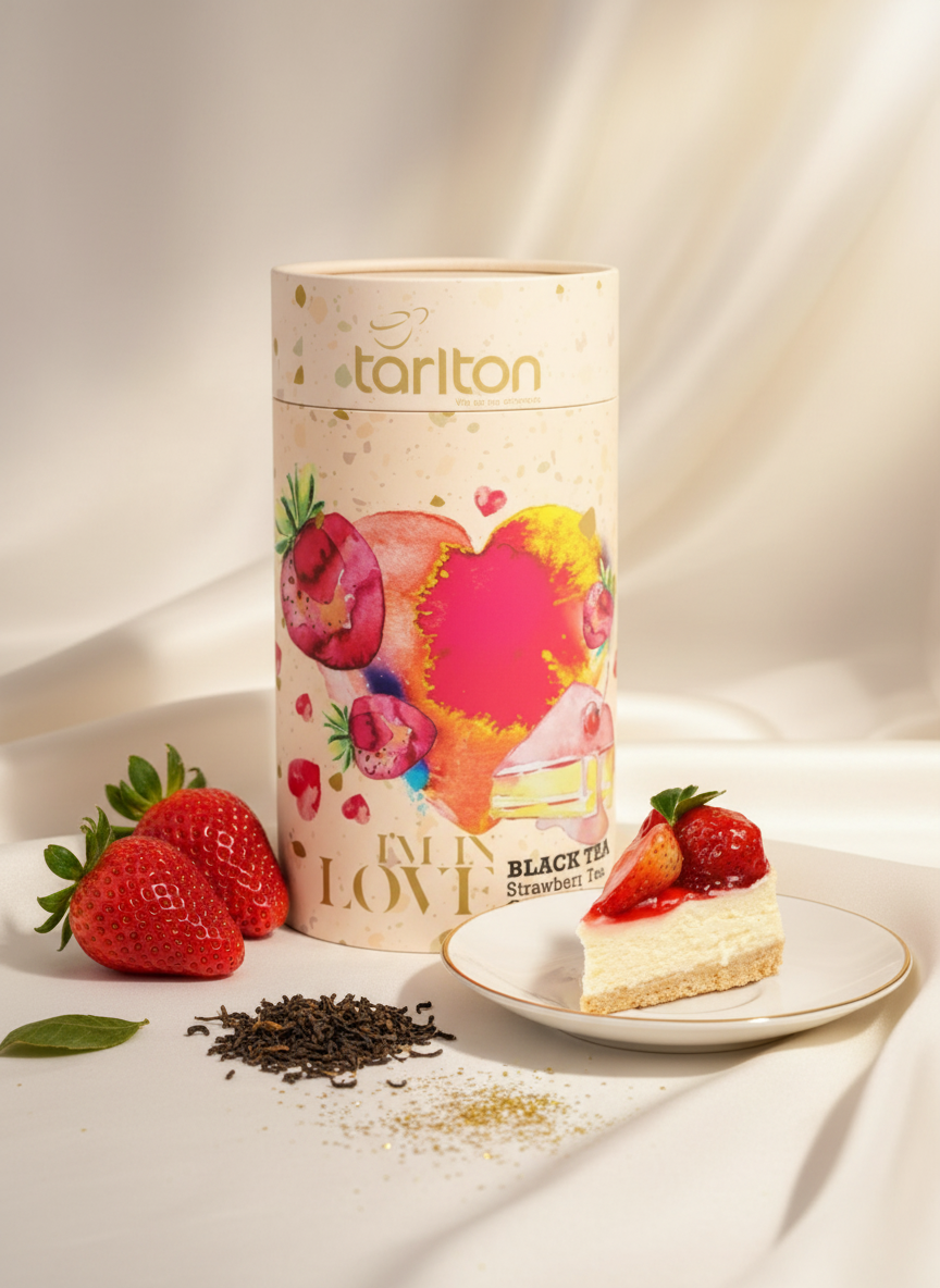 TARLTON Black Love Strawberry Cheesecake Čaj 100g