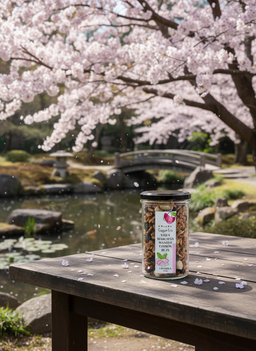 Višňová granola s marcipánem a růžemi Sugar Life