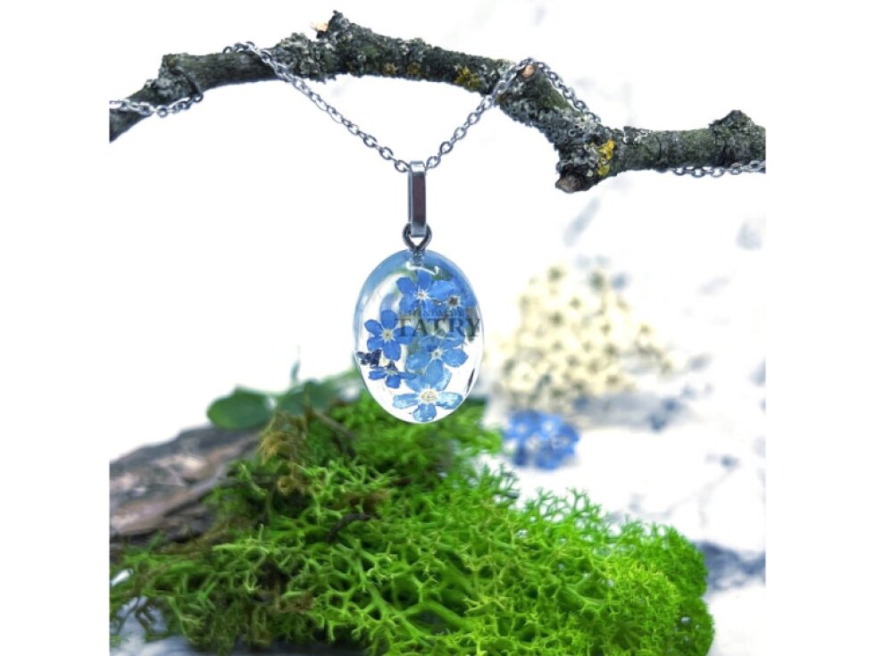 NÁHRDELNÍK NEZÁBUDKA OVÁL M