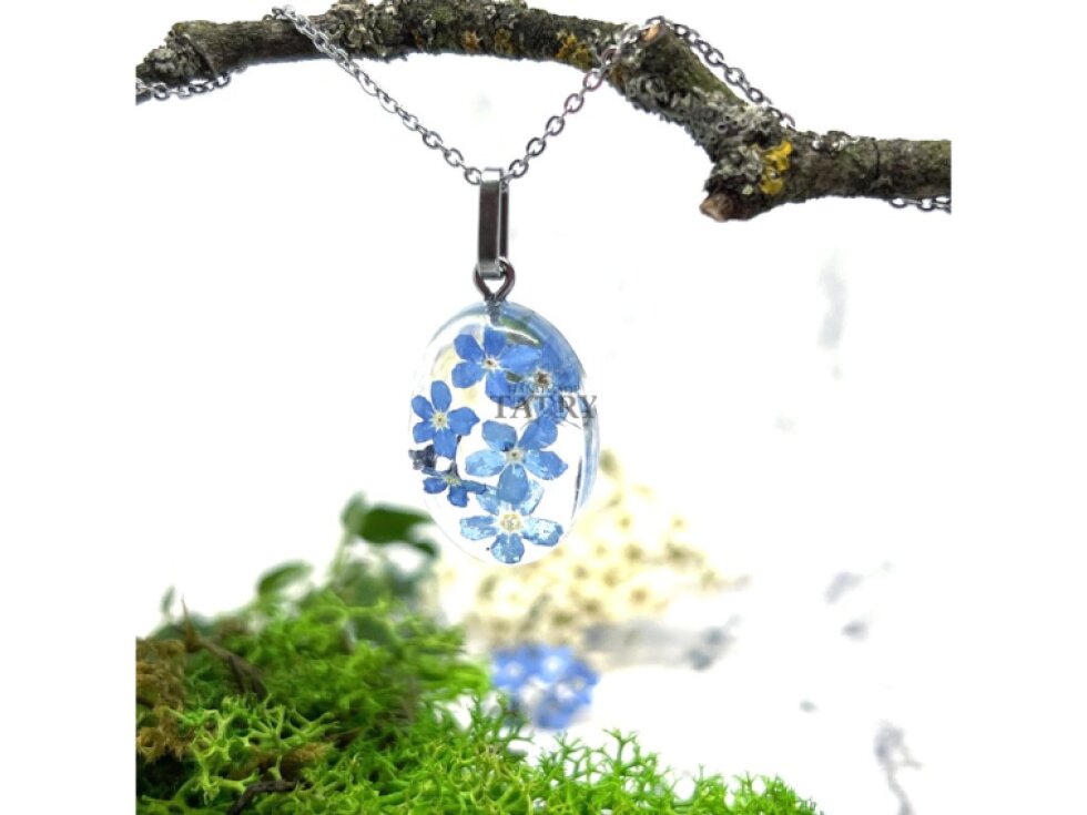 NÁHRDELNÍK NEZÁBUDKA OVÁL M