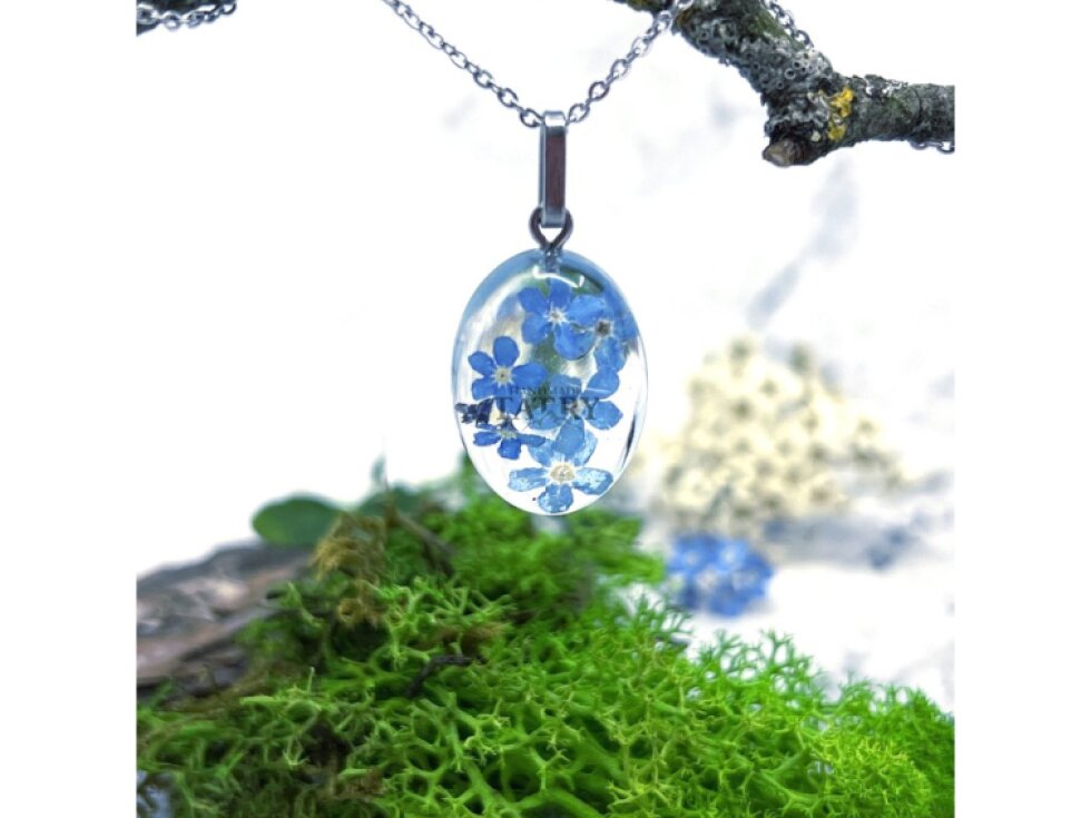 NÁHRDELNÍK NEZÁBUDKA OVÁL M