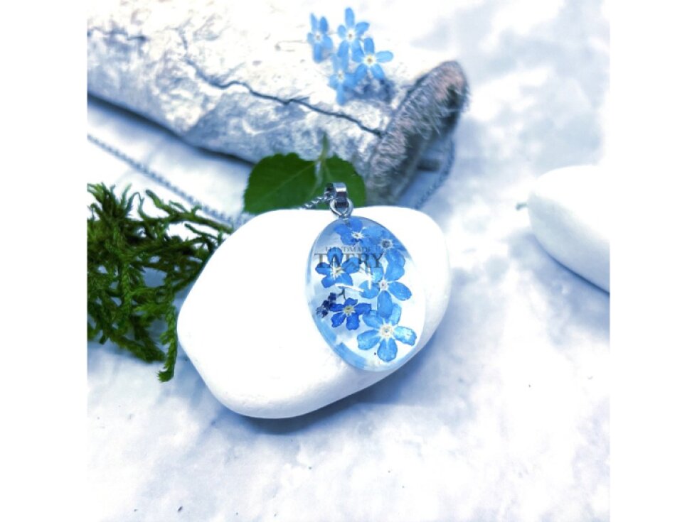 NÁHRDELNÍK NEZÁBUDKA OVÁL M