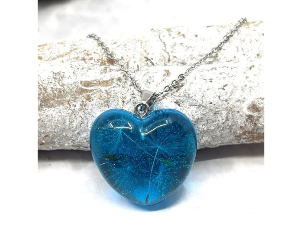 NÁHRDELNÍK PÚPAVA SRDCE 3D M