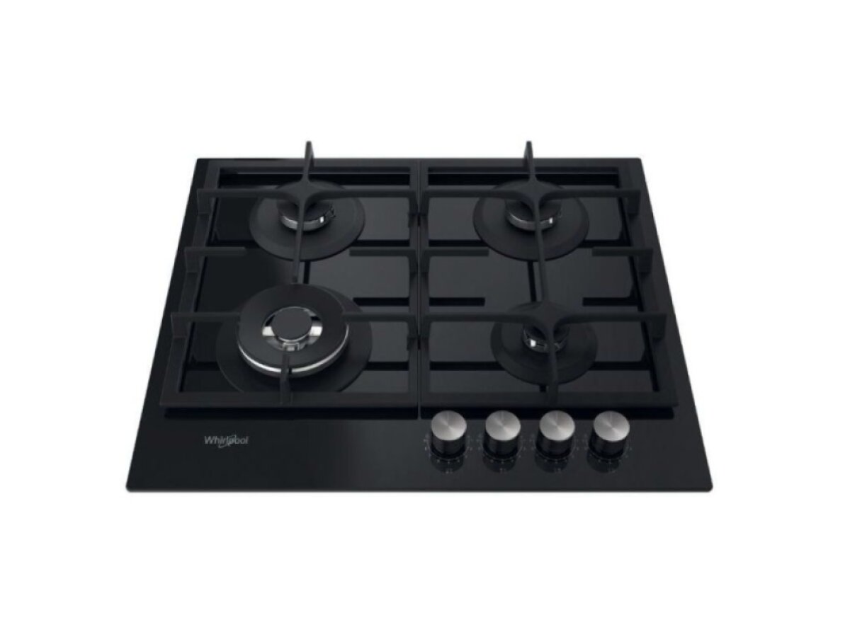 Whirlpool GOFL 629 NB1 – plynová varná deska 60 cm s Power Burner 3,5 kW, MultiLevel Flame a černým sklem