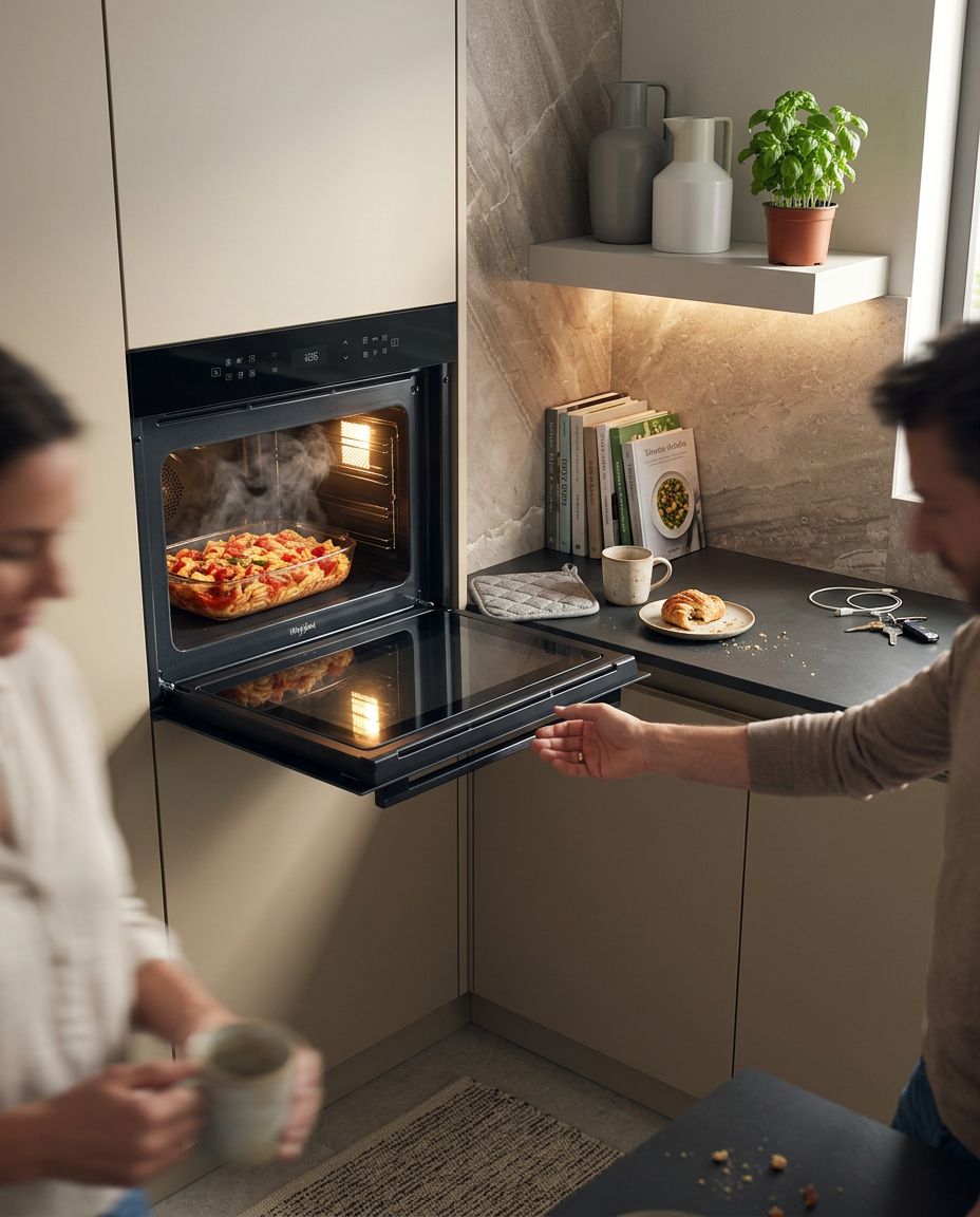 Whirlpool WMD7O4TB vestavná mikrovlnná trouba 31 l s Crisp, Quartz Grill, párou a 6. SMYSL
