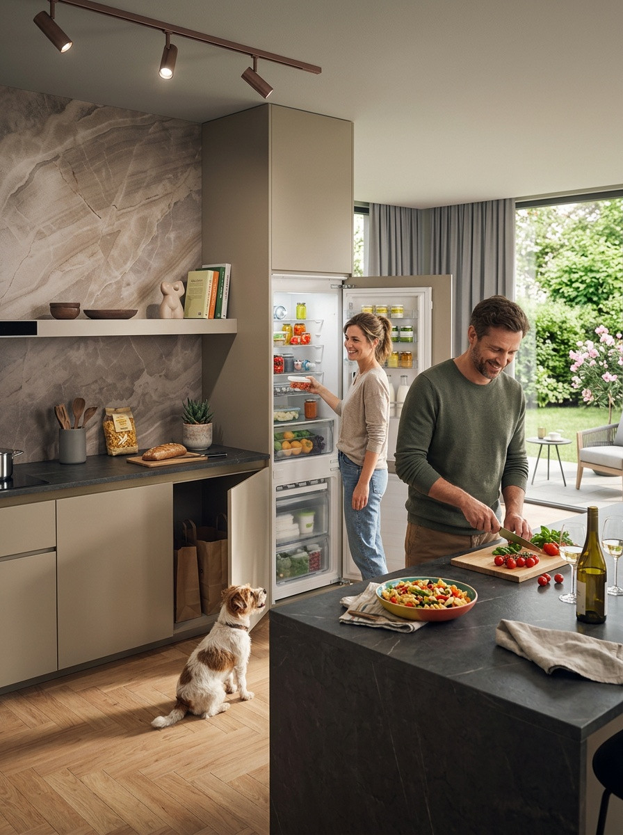 Whirlpool WHC18D031C1 vestavná kombinovaná chladnička, Less Frost, 6. SMYSL, Fresh Box+, Easy Access Tray, energetická třída E