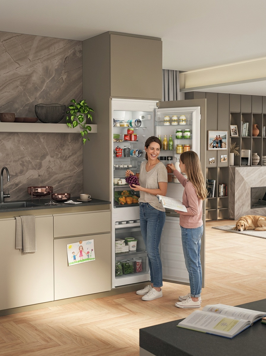 Whirlpool WHC18D021C2 SF vestavná kombinovaná chladnička, StopFrost, Less Frost, ZenInverter, Fresh Box+, energetická třída D