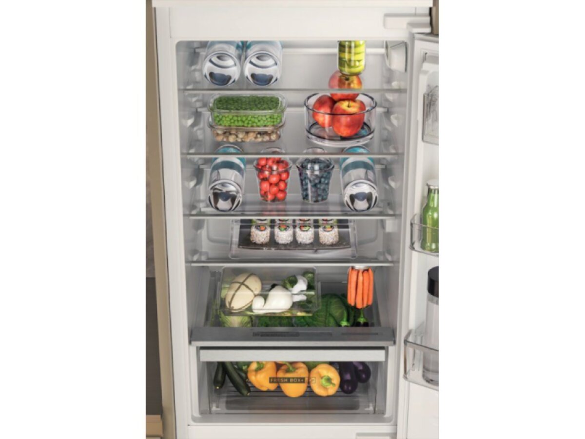 Whirlpool WHC18D031C1 vestavná kombinovaná chladnička, Less Frost, 6. SMYSL, Fresh Box+, Easy Access Tray, energetická třída E