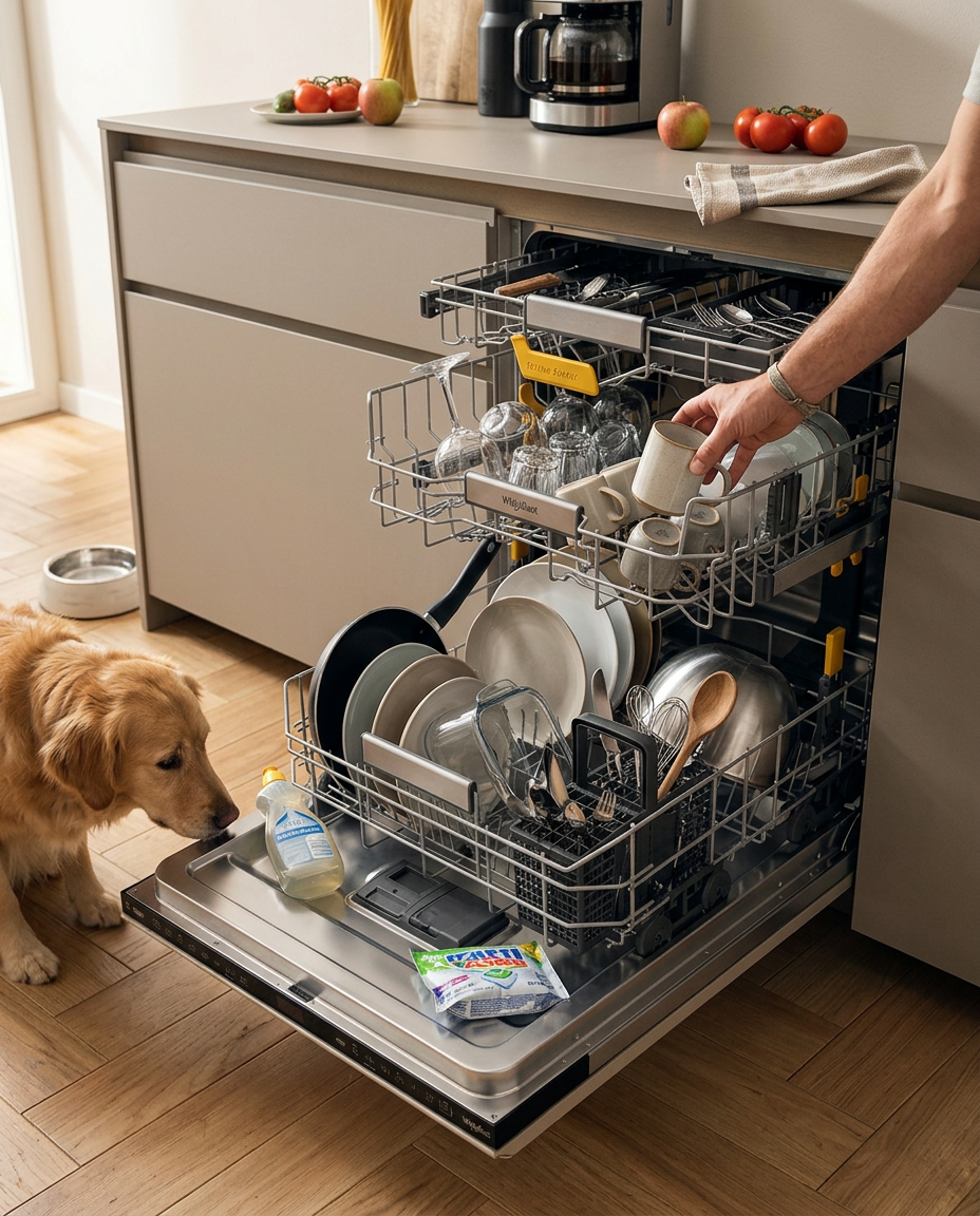 Whirlpool W8I HF58 TU vestavná plně integrovaná myčka nádobí MaxiSpace pro 14 sad, třída B