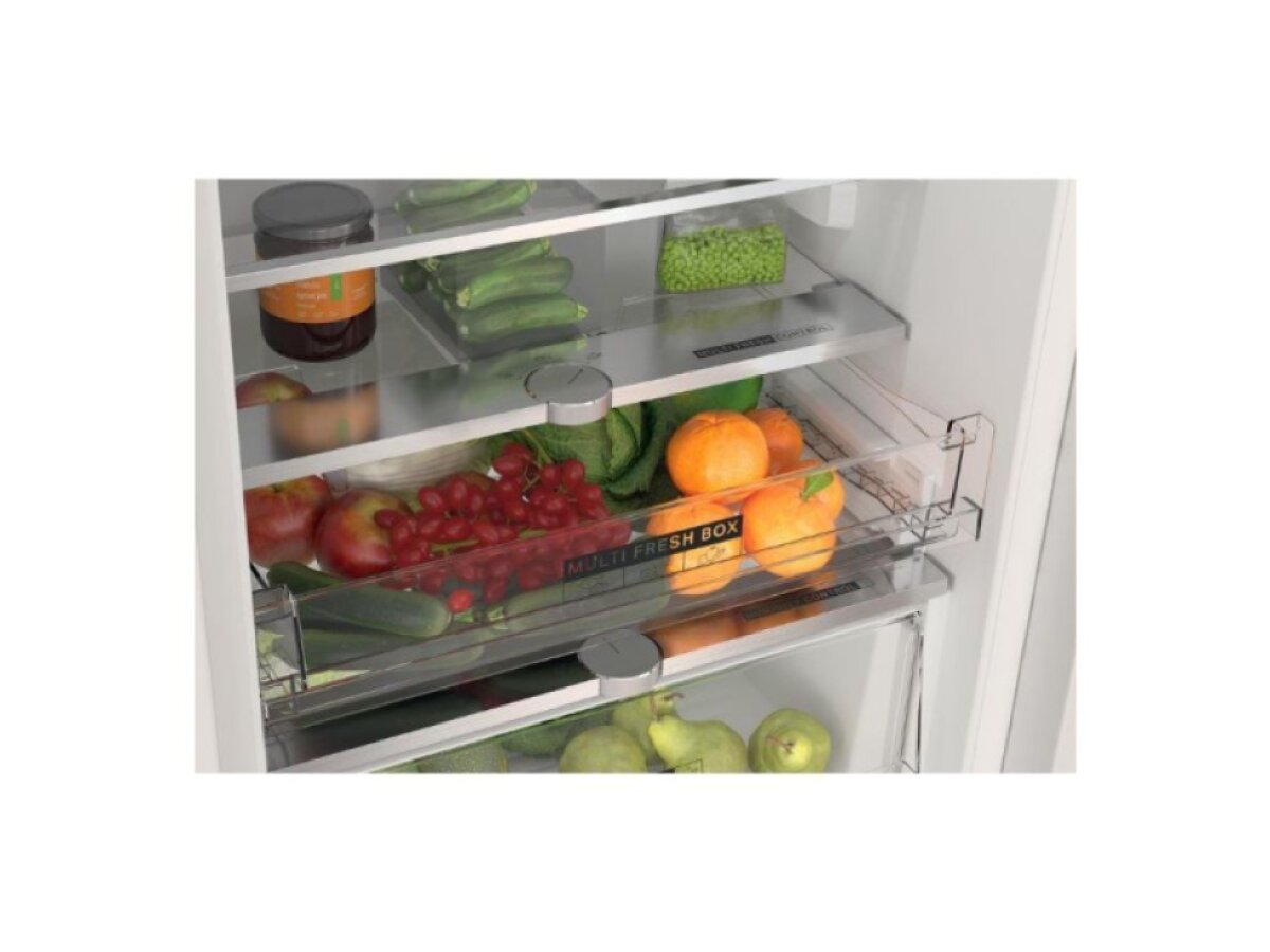 Whirlpool WHC18 T322 vestavná kombinovaná chladnička, Total No Frost, 250 l, ZenInverter, MultiFresh Box, 6. SMYSL