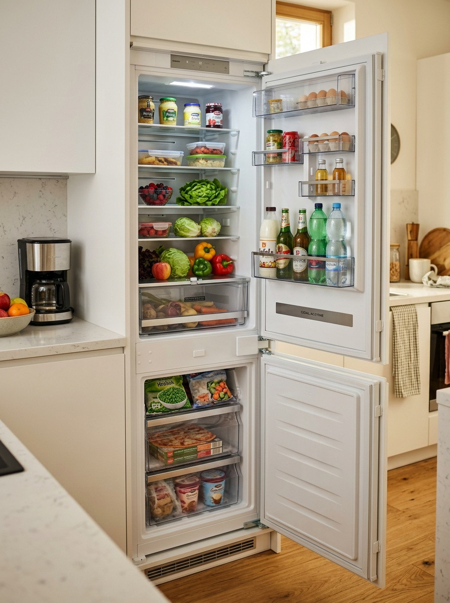 Whirlpool WHC18 T594 vestavná kombinovaná chladnička, Total No Frost, energetická třída C, ZenInverter, MultiFresh Box
