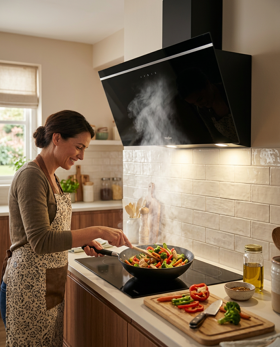 Whirlpool WHVP 82F LT K nástěnný odsavač par 80 cm, Perimeter, Booster a dotykové ovládání
