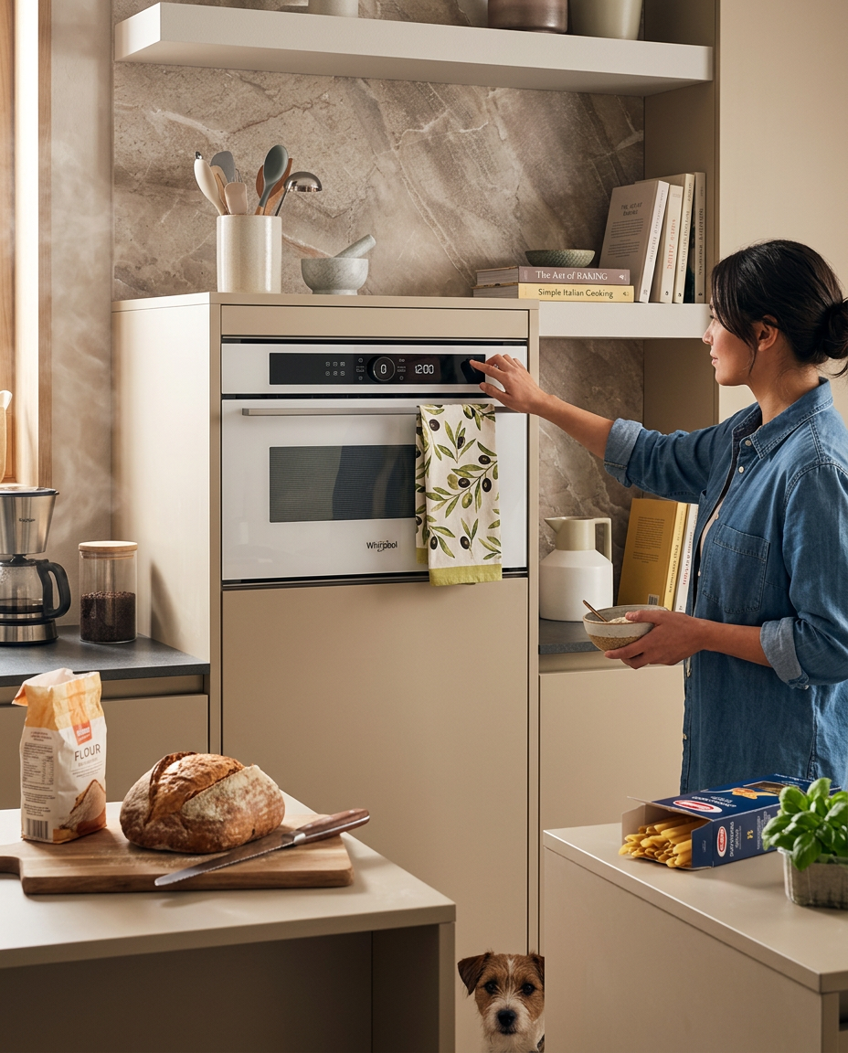 Whirlpool WMD54MW vestavná mikrovlnná trouba 31 l s Crisp, Quartz Grill, 6. SMYSL a Auto Clean