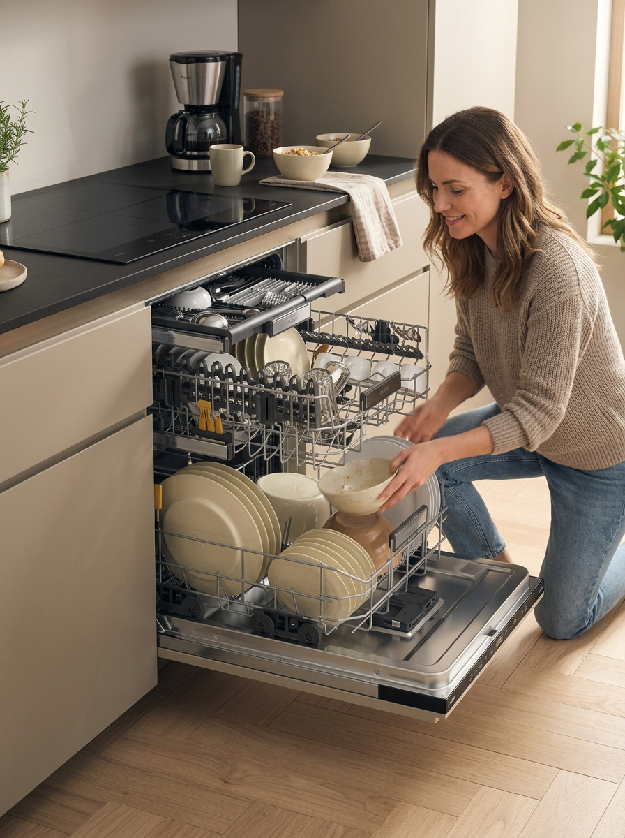 Whirlpool W7I HT40 T vestavná plně integrovaná myčka nádobí MaxiSpace pro 15 sad, třída C
