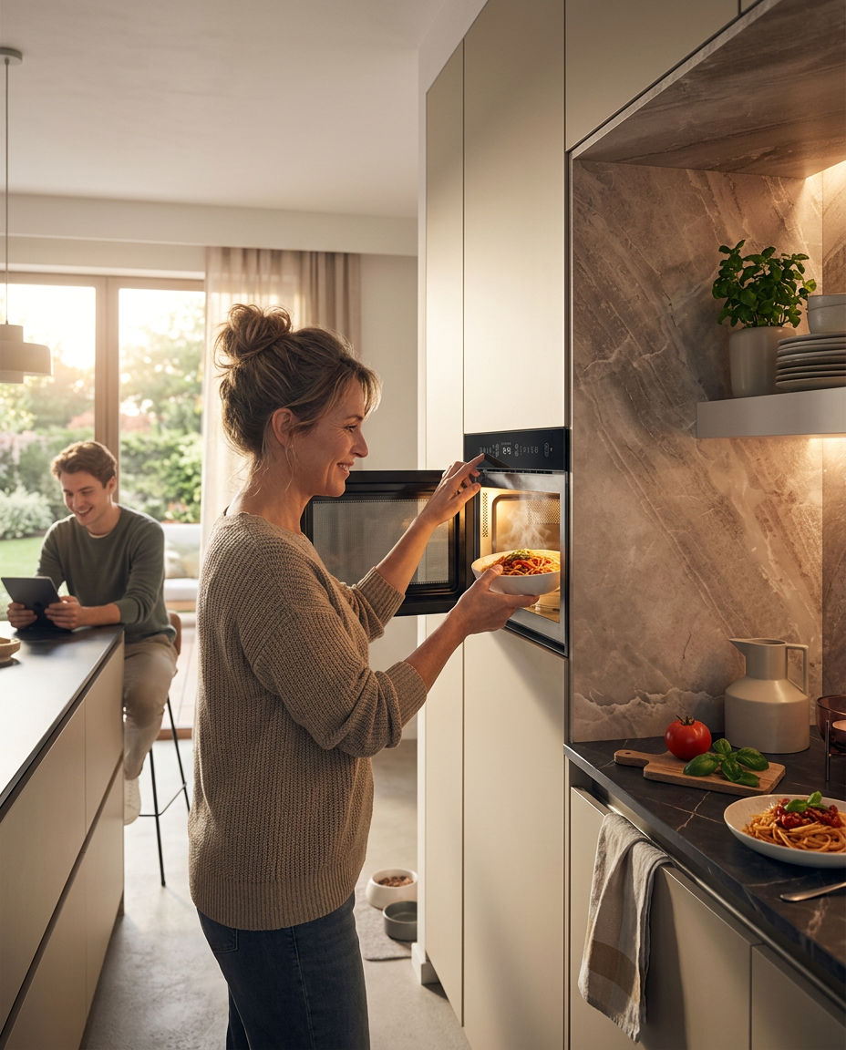 Whirlpool WMN14BB vestavná mikrovlnná trouba s grilem 22 l, Crisp, Quartz Grill a Jet Defrost