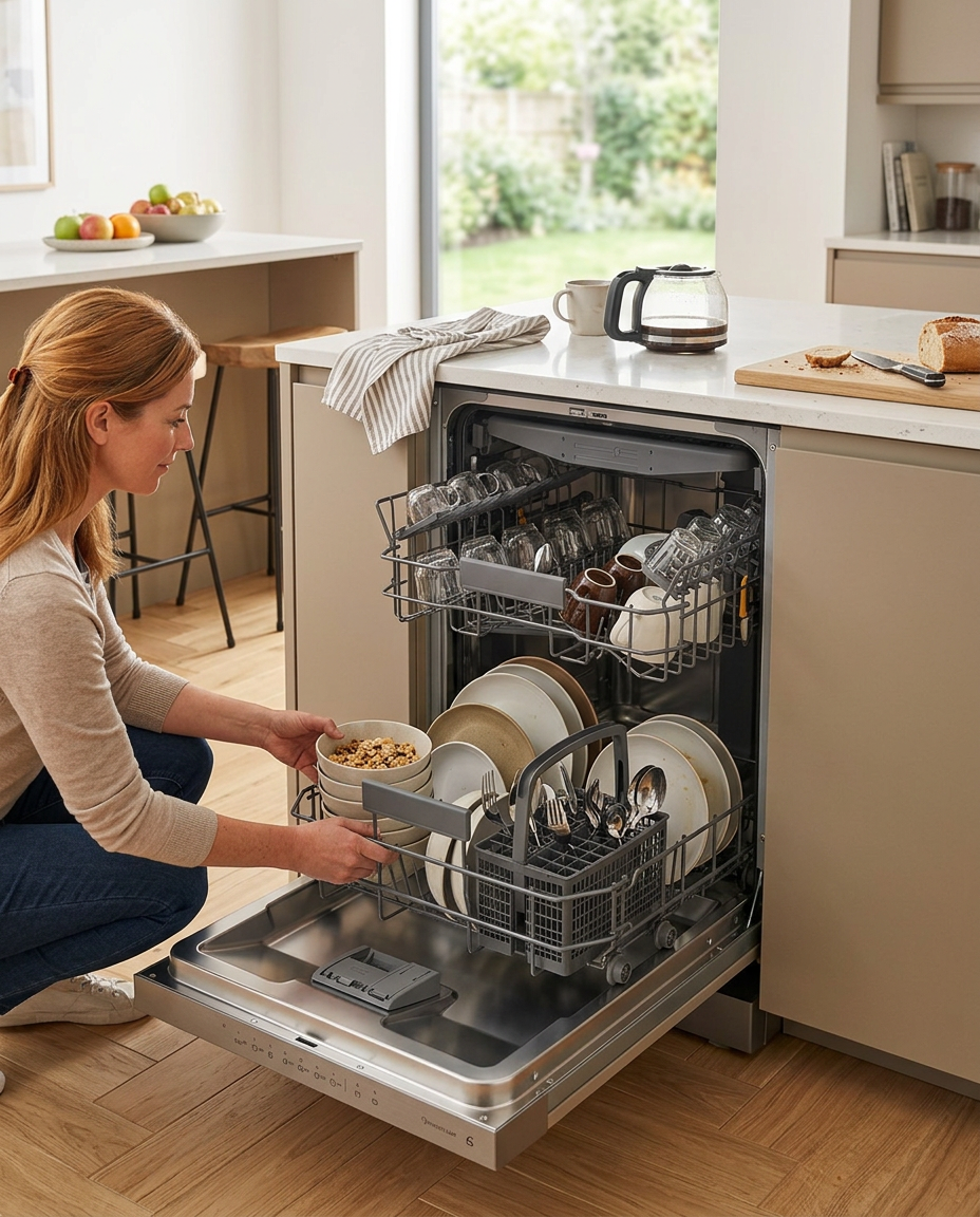 Whirlpool WH6PC11BS7A0 vestavná úzká myčka nádobí 45 cm, 11 sad, třída C a NaturalDry