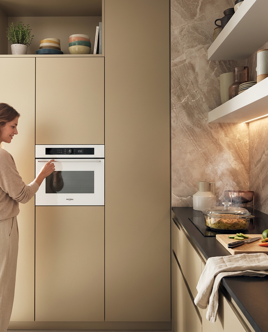 Whirlpool WMW57DHMW vestavná mikrovlnná trouba s horkým vzduchem 40 l, Crisp, Forced Air a 6. SMYSL