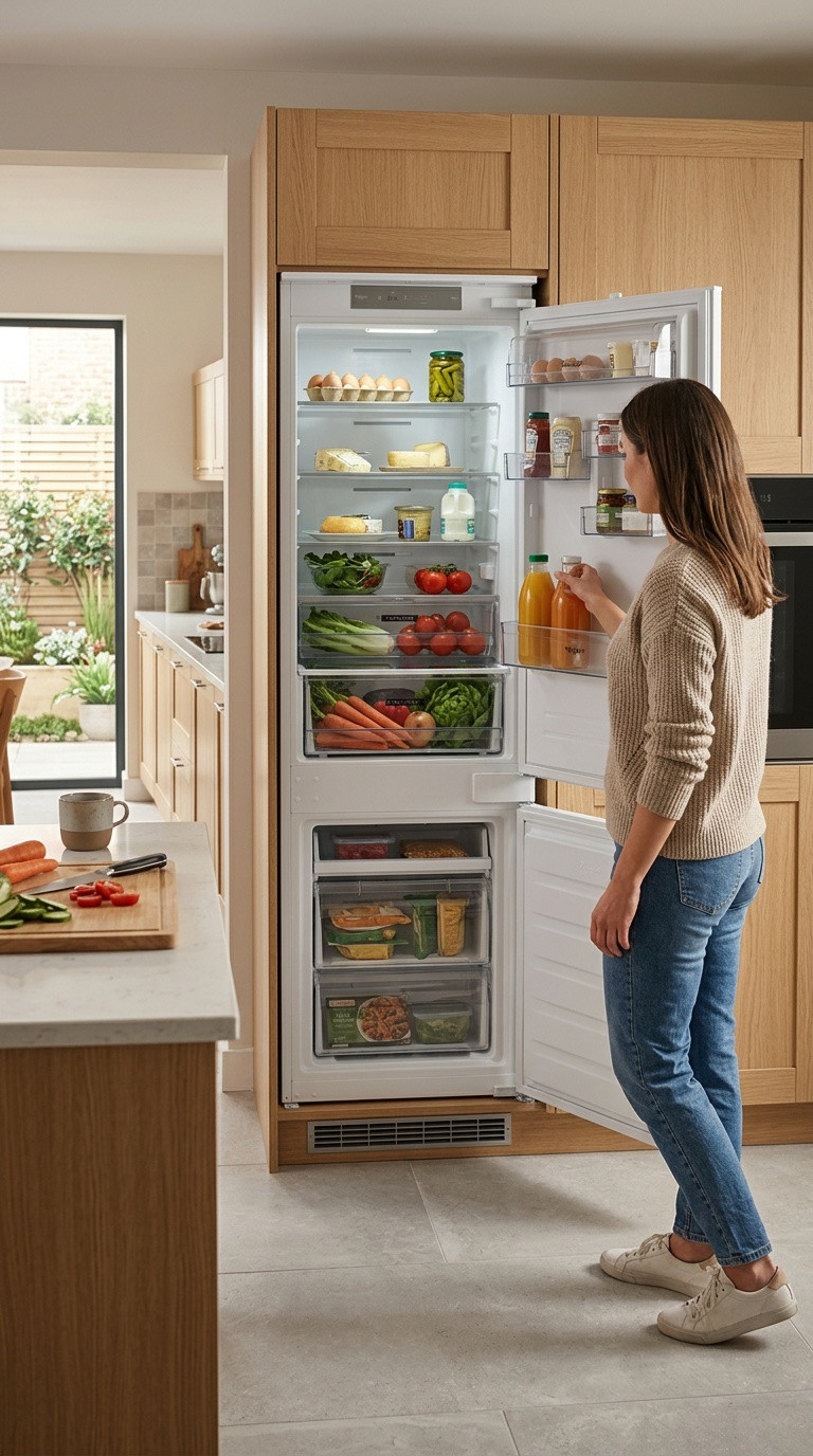 Whirlpool WHC18 T322 vestavná kombinovaná chladnička, Total No Frost, 250 l, ZenInverter, MultiFresh Box, 6. SMYSL