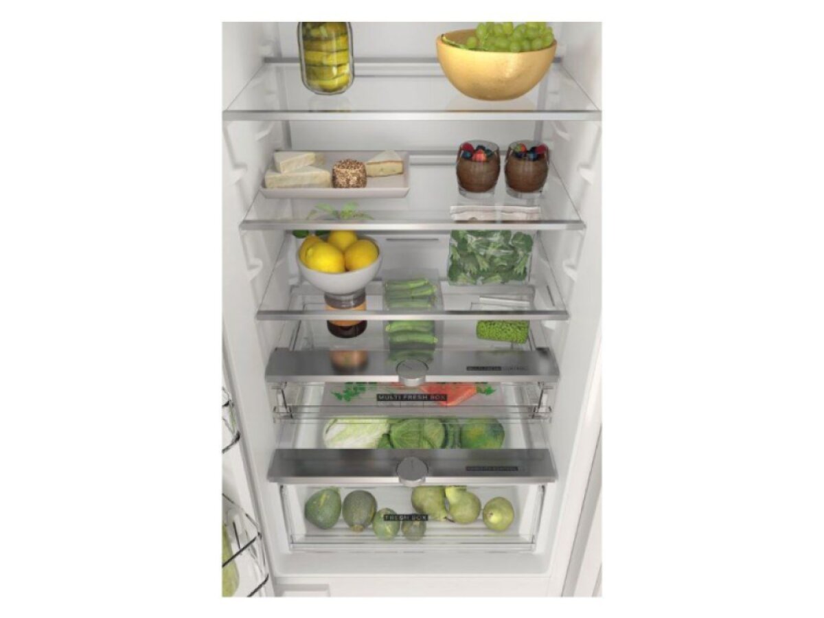 Whirlpool WHC18 T322 vestavná kombinovaná chladnička, Total No Frost, 250 l, ZenInverter, MultiFresh Box, 6. SMYSL
