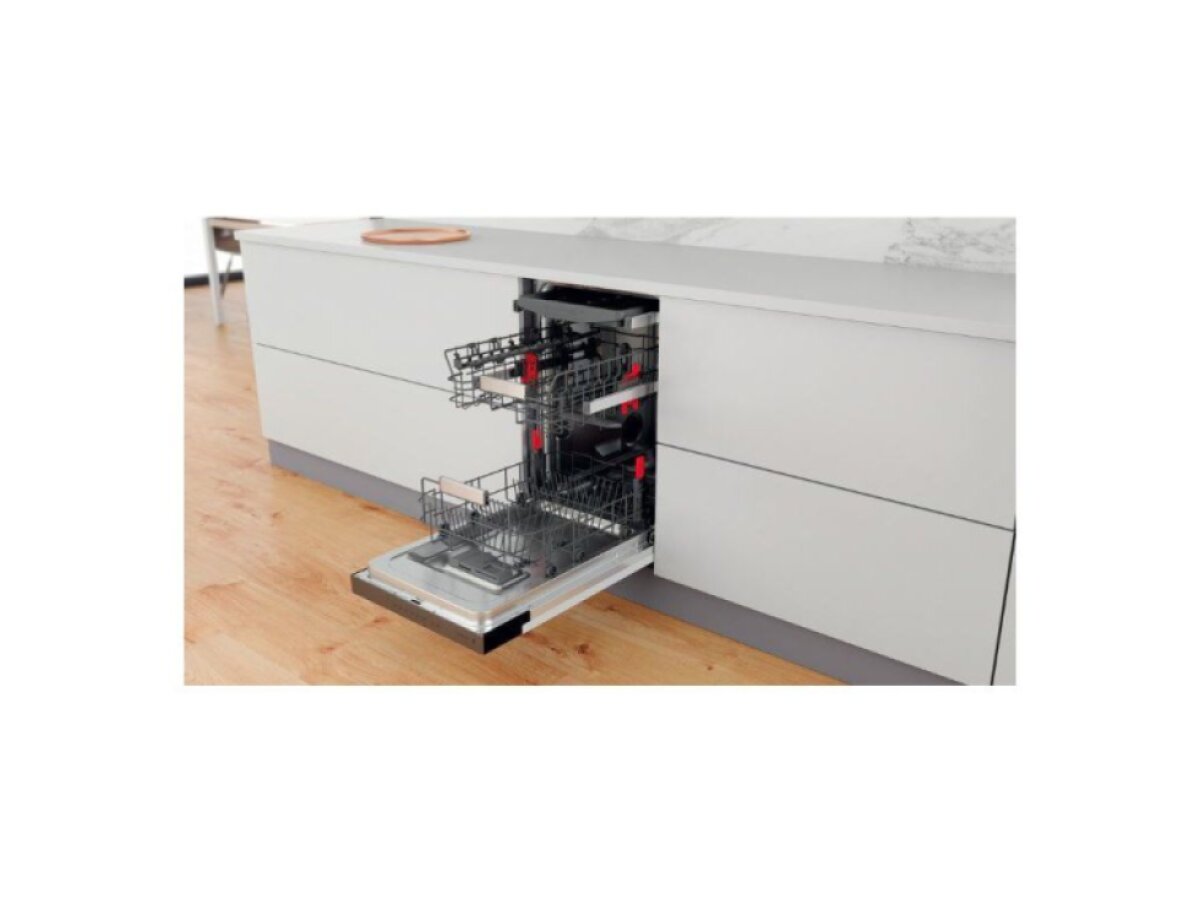 Whirlpool WSBO 3O34 PF X vestavná polovestavná myčka nádobí 45 cm, 10 sad, 6. SMYSL, PowerClean, NaturalDry