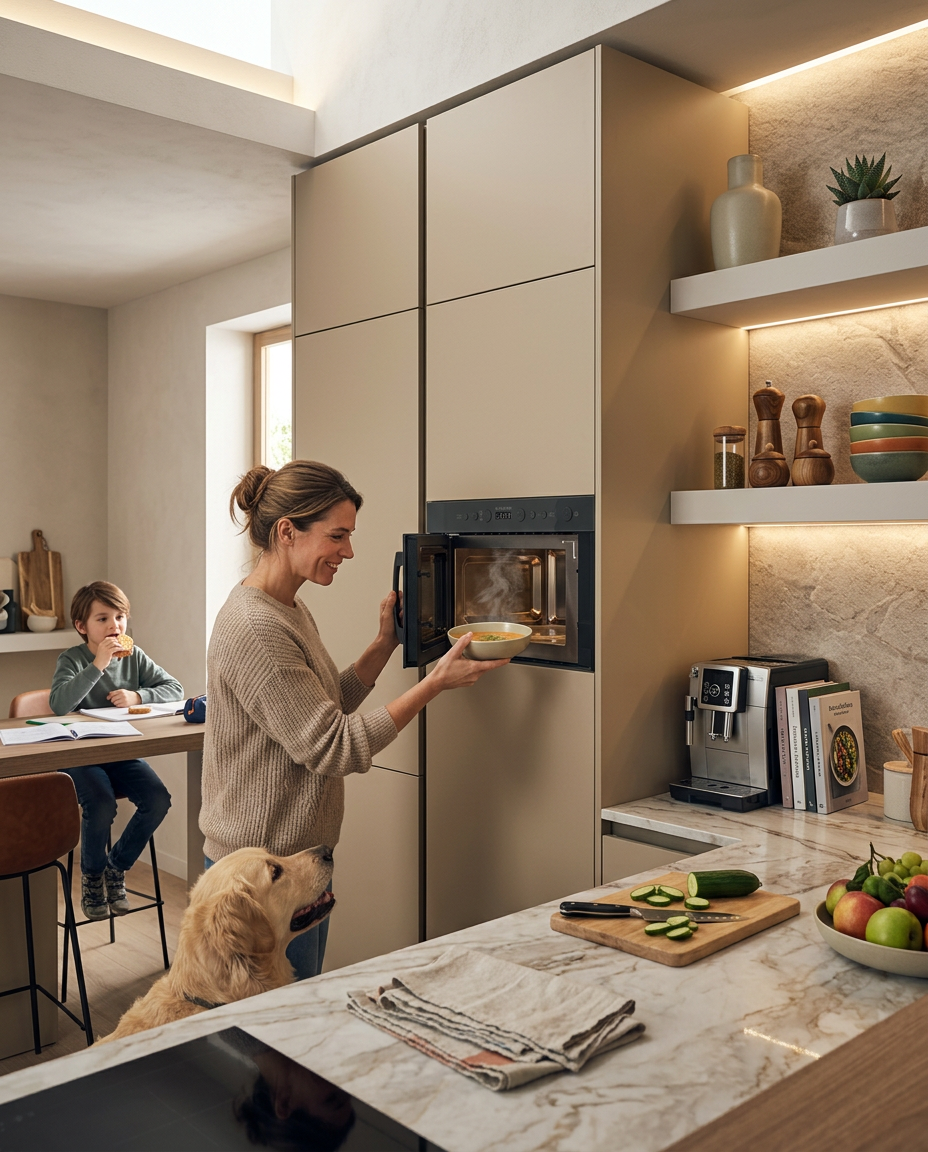 Whirlpool WMN14BSG vestavná mikrovlnná trouba 22 l s grilem, Crisp, Quartz Grill a Jet Defrost