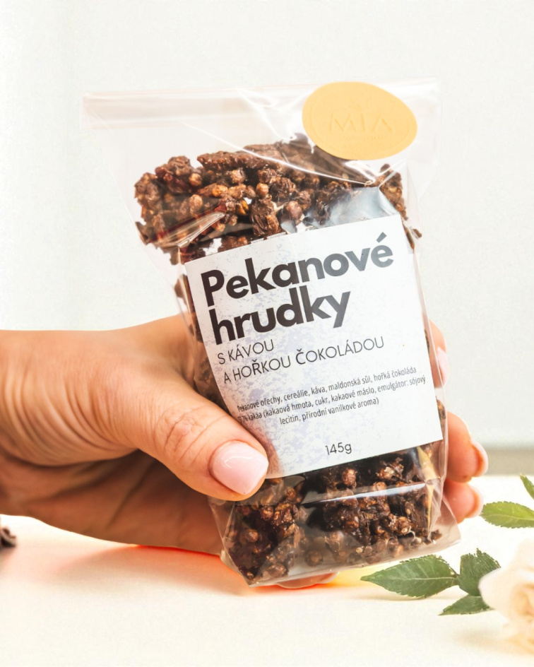 Pekanové hrudky s kávou